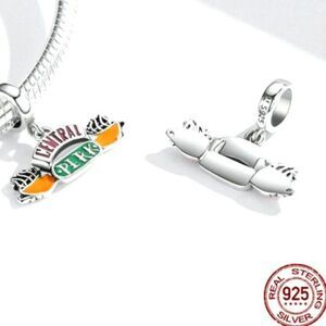 Womens FRIENDS S925 Sterling Silver Coffee Shop Charm